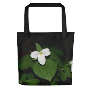Large-flowered trillium tote bag