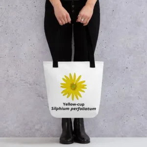 Yellow-cup (Silphium perfoliatum) tote bag