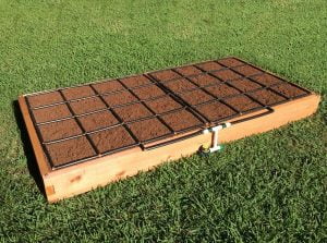 4' X 8' raised garden bed with garden grid